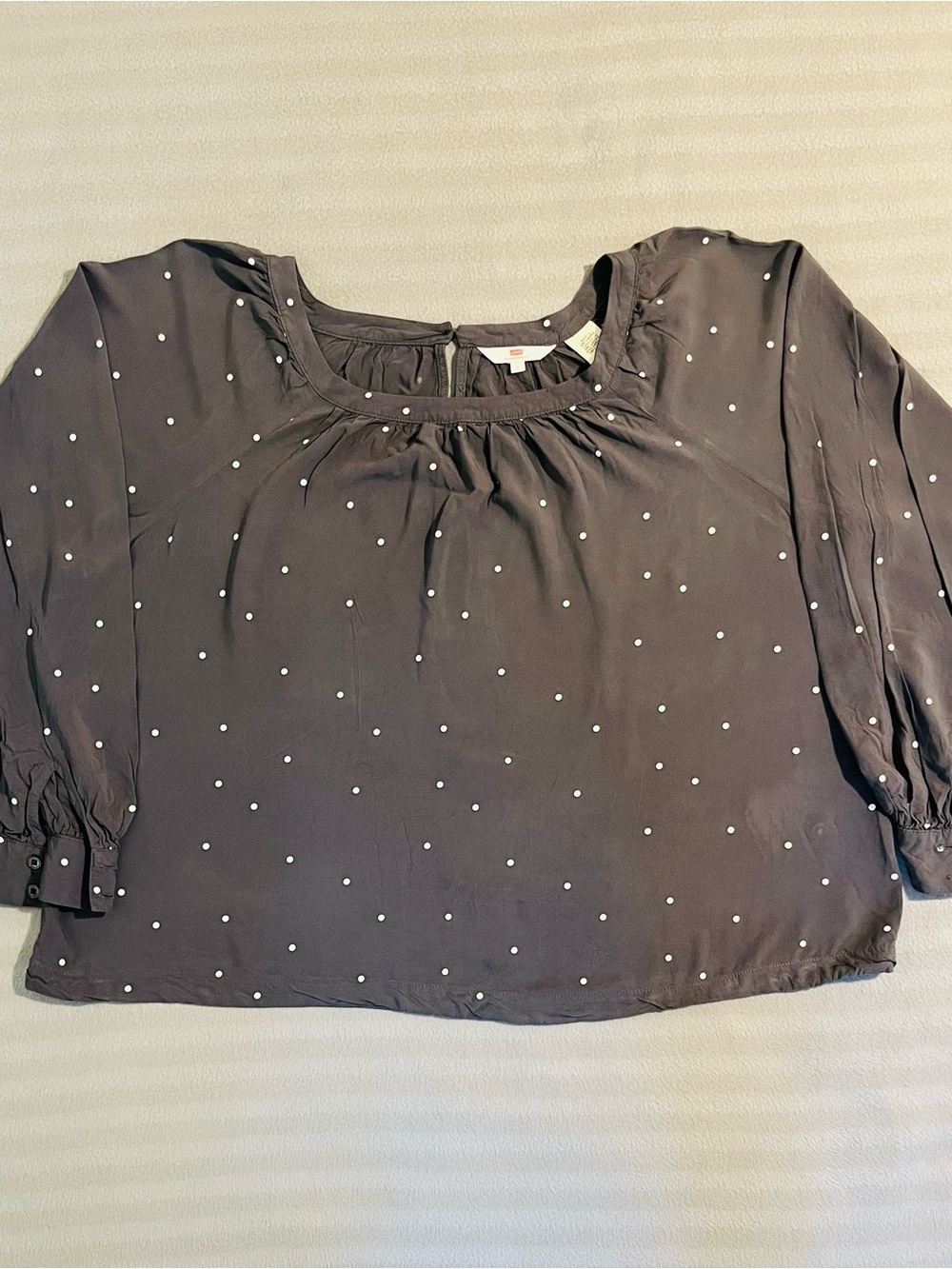 Levi's Black Polka Dot Long-Sleeve Top